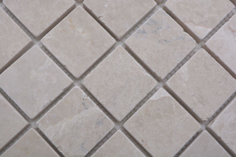 Marbre Mosaïque Carreau pierre naturelle ivoire crème beige clair Carreau mural cuisine salle de bain - MOS36-0106