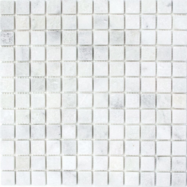 Motif main Carreau de mosaïque Marbre Pierre naturelle blanche Ibiza Antique Marble MOS40-42023_m