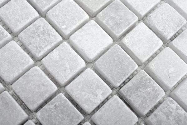Motif main Carreau de mosaïque Marbre Pierre naturelle blanche Ibiza Antique Marble MOS40-42023_m