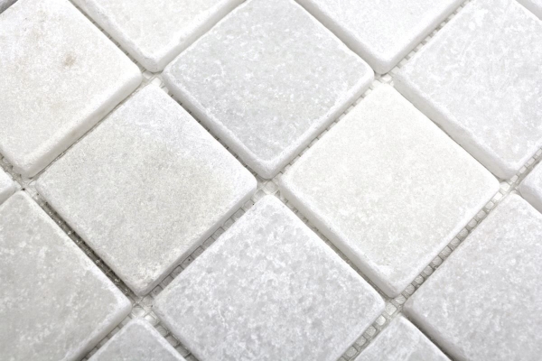 Motif main Carreau de mosaïque Marbre Pierre naturelle blanche Ibiza Antique Marble MOS40-42048_m