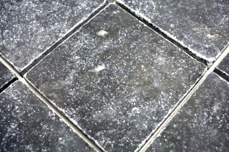 Carreau de marbre Pierre naturelle Nero noir anthracite gris foncé Carreau de pierre naturelle aspect antique Carreau de sol cuisine mur - MOSF-45-46093