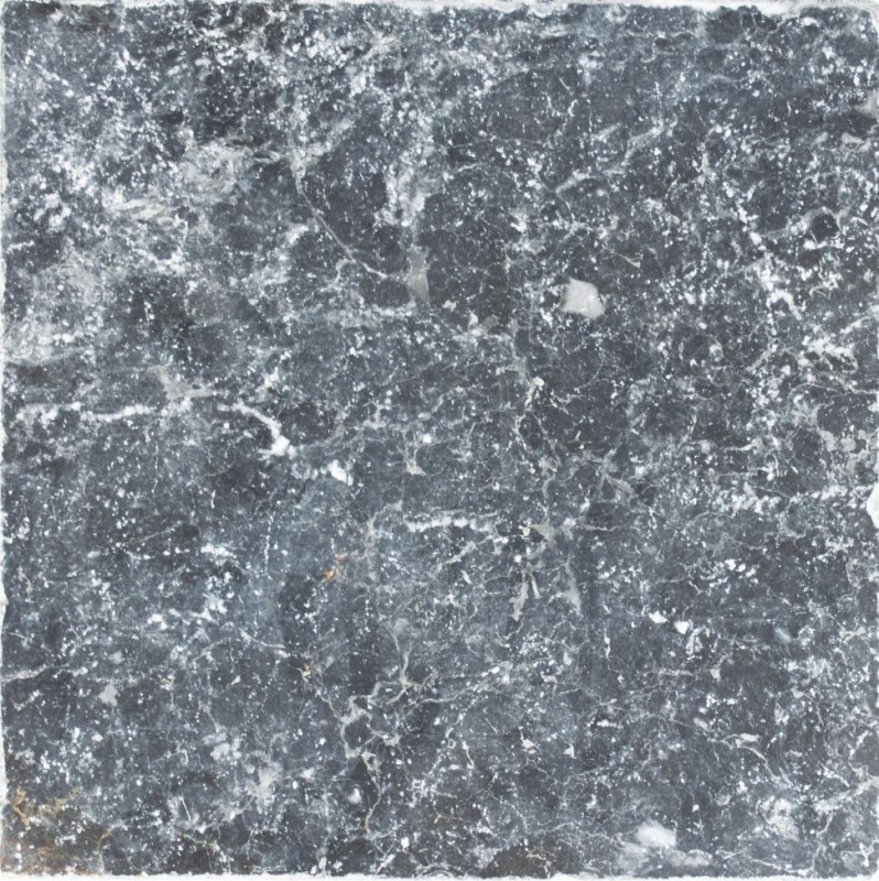 Carreau de marbre Pierre naturelle Nero noir anthracite gris foncé Carreau de pierre naturelle aspect antique Carreau de sol cuisine mur - MOSF-45-46093