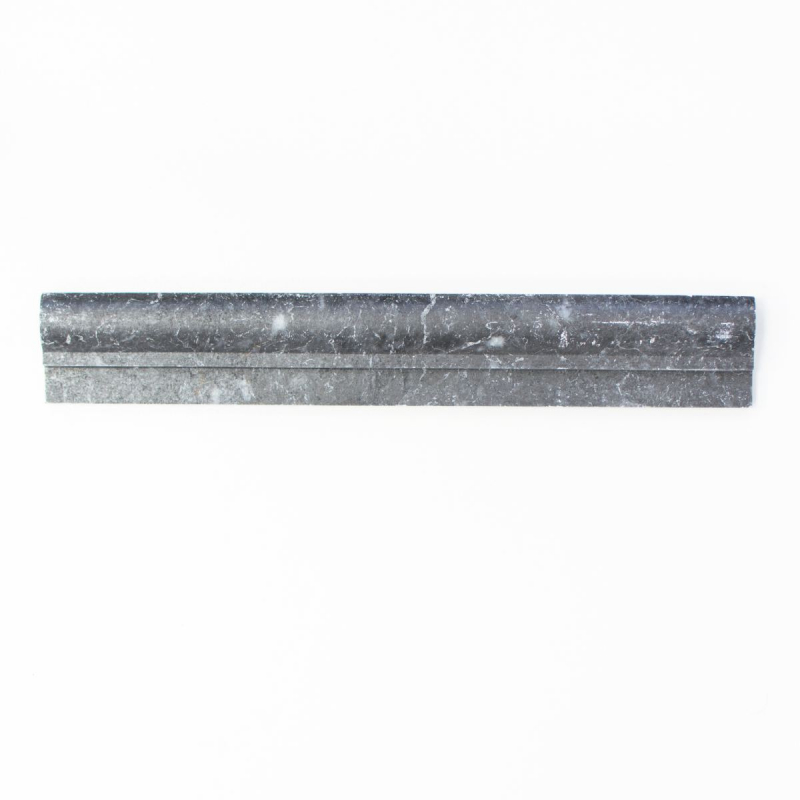 Borde Bordures Marbre Pierre naturelle Nero noir anthracite gris foncé profilé aspect antique mur salle de bain sol cuisine sauna - MOSProf-43348