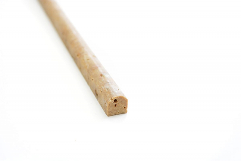 Borde Bordures Travertin Pierre naturelle Noce noyer brun Profilé pierre naturelle Pencil Aspect antique Cuisine Mur Sol Salle de bains - MOSPENC-44315