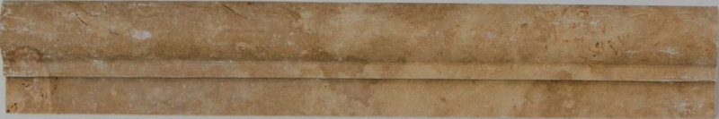 Borde Bordures Travertin Pierre naturelle Noce noyer brun Profilé pierre naturelle Aspect antique Mur Sol Salle de bain Cuisine WC Sauna - MOSProf-44348