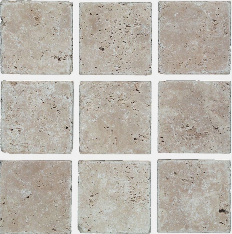 Carreau Travertin Pierre naturelle Chiaro beige crème Carreau en pierre naturelle aspect antique Bac à douche Paroi de douche Carreau de cuisine - MOSF-45-46079