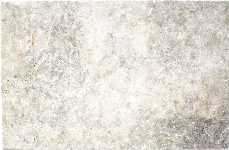 Carreau travertin pierre naturelle Silver argent blanc gris clair Carreau pierre naturelle argent aspect antique Carreau de sol Carreau mural cuisine - MOSF-45-47061