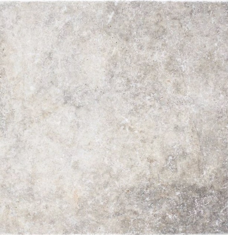 Carreau travertin pierre naturelle Silver argent blanc gris clair Carreau pierre naturelle argent aspect antique Carreau de sol Carreau mural cuisine - MOSF-45-47030