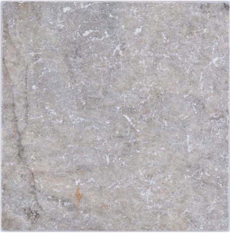 Carreau travertin pierre naturelle Silver argent blanc gris clair Carreau pierre naturelle argent aspect antique Carreau de sol Carreau mural cuisine - MOSF-45-47030