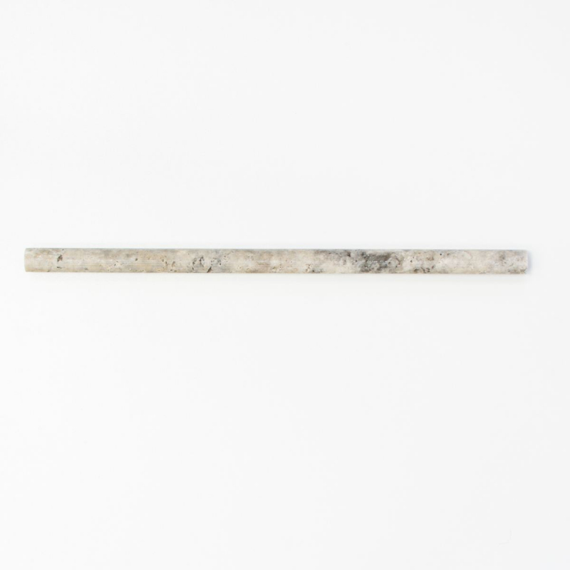 Borde Bordures Travertin Pierre naturelle Silver argent blanc gris clair profilé pierre naturelle Pencil argent aspect antique mur sol cuisine - MOSPENC-47315