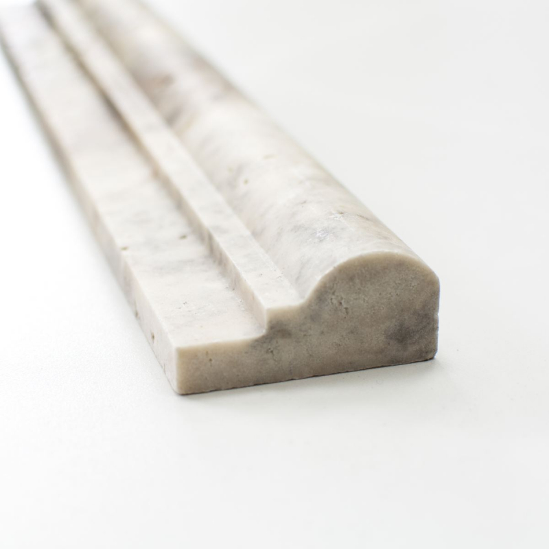 Borde Bordures Travertin Pierre naturelle Silver argent blanc gris clair profilé pierre naturelle argent aspect antique mur sol cuisine sauna - MOSProf-47348