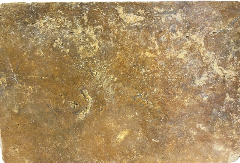 Carreau travertin pierre naturelle jaune or Carreau pierre naturelle brun doré aspect antique Carreau de sol Carreau de mur Carreau de cuisine - MOSF-45-51061