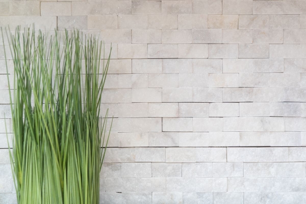 Motif main Carreau de mosaïque Marbre Pierre naturelle blanche Brick Splitface Ibiza Sugar Marble 3D MOS45-0204_m