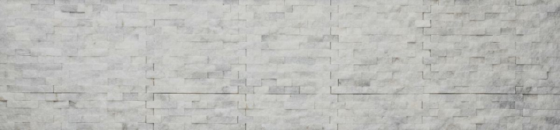 Motif main Carreau de mosaïque Marbre Pierre naturelle blanche Brick Splitface Ibiza Sugar Marble 3D MOS45-0204_m