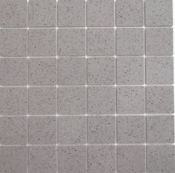 Carreaux de mosaïque Quartz Composite Pierre artificielle grise Artificial MOS46-ASM43
