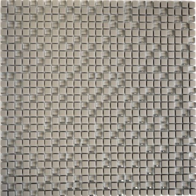 Échantillon manuel de mosaïque ECO Recycling GLAS Enamel cream mat verre MOS140-03C_m