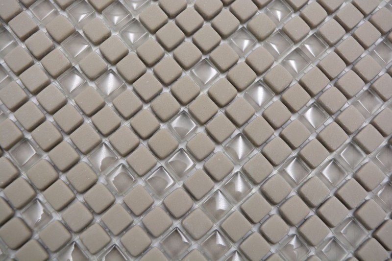 Mosaïque de verre Revêtement mural durable Recyclage Enamel cream mat MOS140-03C