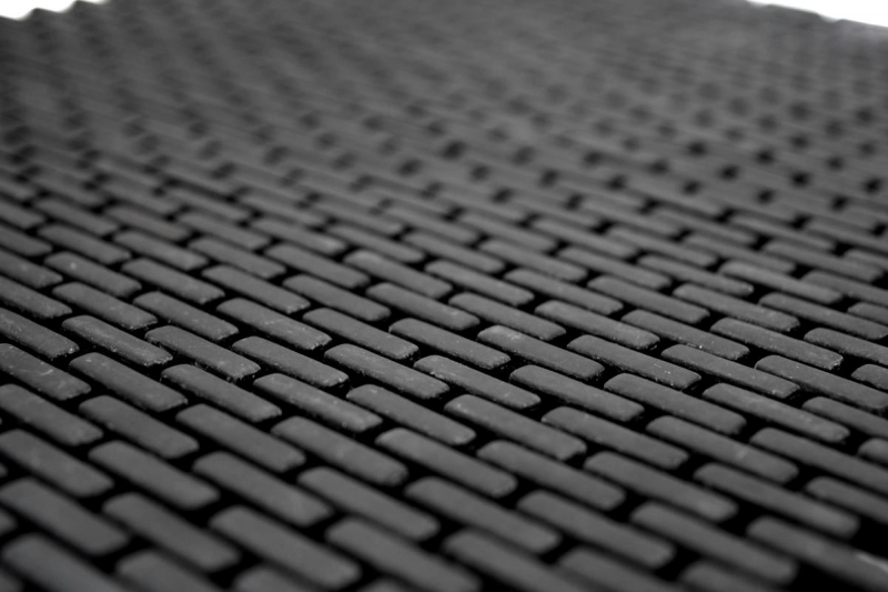 Échantillon manuel de mosaïque ECO Recycling GLAS Brick Enamel noir mat MOS140-B21B_m