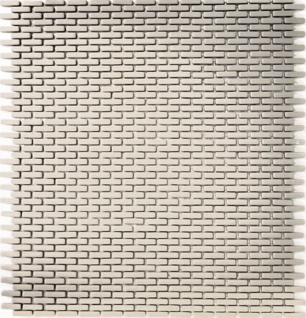 Mosaïque de verre Revêtement mural durable Carrelage recyclé Brick Enamel cream mat MOS140-B23C