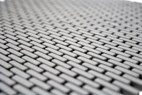 Mosaïque de verre Revêtement mural durable Carreau recyclé Brick Enamel gris-brun mat MOS140-B25G