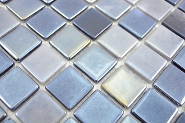 Échantillon manuel de mosaïque Carreau ECO Recyclé GLAS ECO anthracite métallisé MOS350-08_m