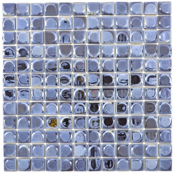 Échantillon manuel de mosaïque Carreau ECO Recyclé GLAS ECO noir métallisé 3DR MOS350-18_m