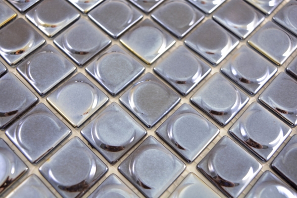 Échantillon manuel de mosaïque Carreau ECO Recyclé GLAS ECO noir métallisé 3DR MOS350-18_m
