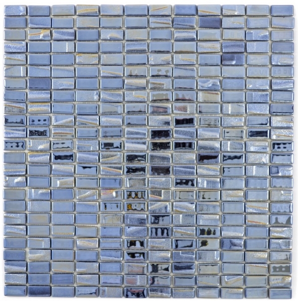 Échantillon manuel de mosaïque ECO Recycling GLAS Rectangle ECO noir métallisé 3D MOS355-09_m