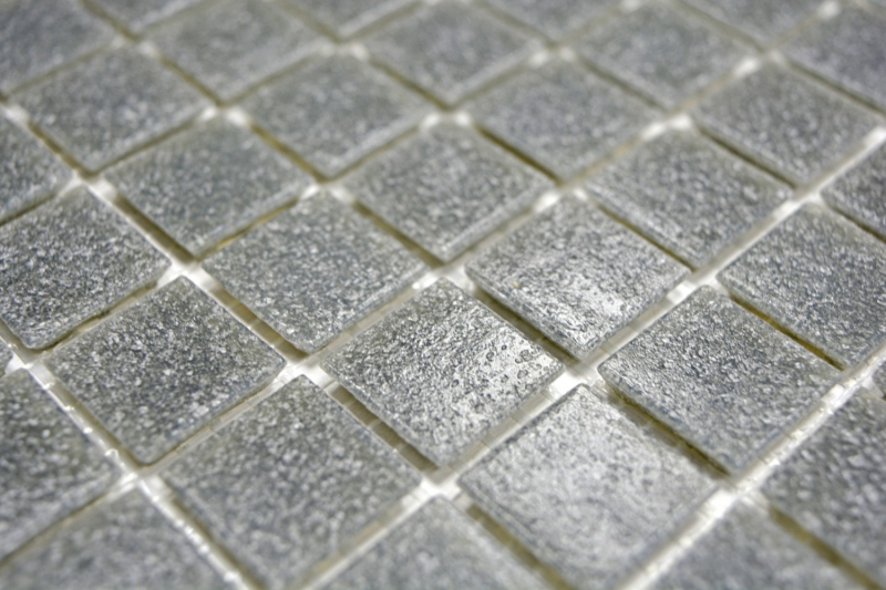 Motif manuel Carreau mosaïque en verre gris Carrelage mural Carrelage de salle de bains Dos de douche MOS200-A09-N_m