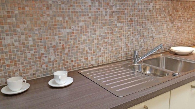 Mosaïque de verre Carreaux de mosaïque beige gris cuivre Carreaux de salle de bain Dos de douche Miroir de carrelage MOS54-0104