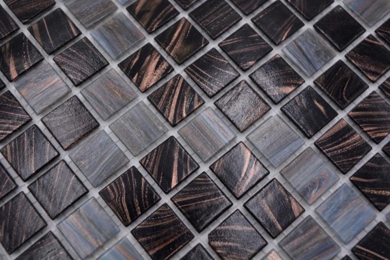 Mosaïque de verre Carreaux de mosaïque gris cuivre noir anthracite Fond de douche Miroir de carrelage MOS54-0108