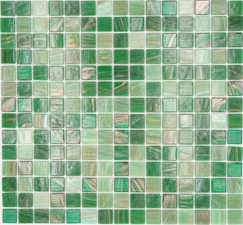 Mosaïque de verre Carreaux de mosaïque vert menthe cuivre Fond de cuisine MOS54-0504