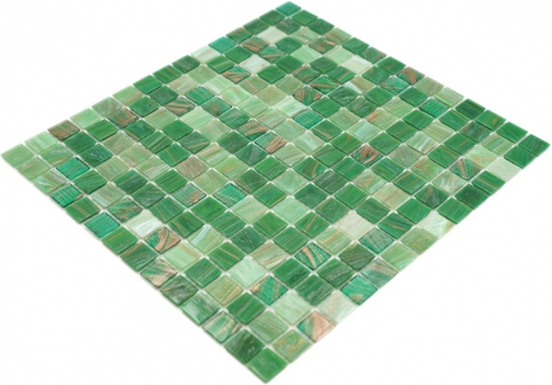 Mosaïque de verre Carreaux de mosaïque vert menthe cuivre Fond de cuisine MOS54-0504
