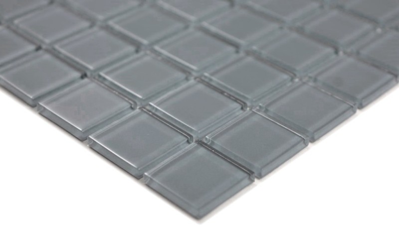 Carreau de mosaïque Mosaïque de verre gris anthracite Mosaïque de piscine MOS63-0202