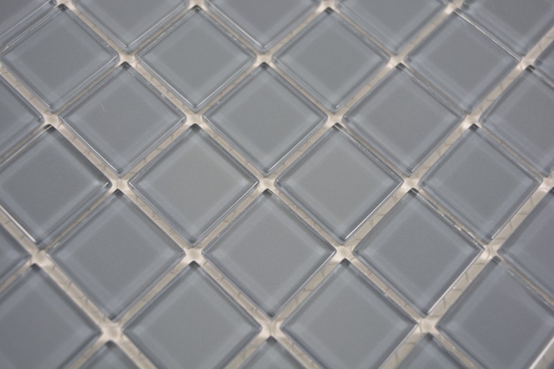 Carreau de mosaïque Mosaïque de verre gris anthracite Mosaïque de piscine MOS63-0202
