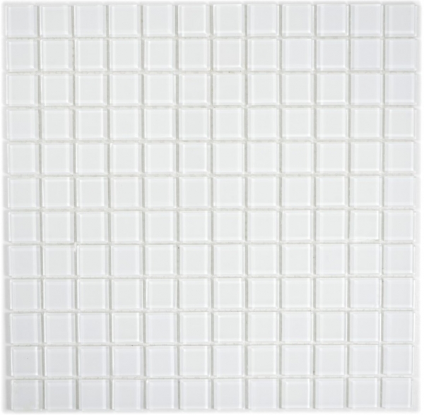 Motif manuel Carreau de mosaïque de verre translucide Crystal super blanc SALLE DE BAINS WC CUISINE MUR MOS63-0101_m