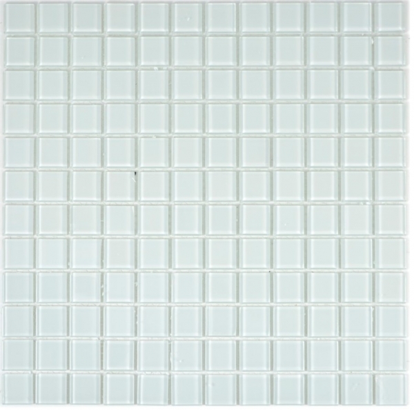 Motif manuel Carreau de mosaïque de verre translucide Crystal blanc BAD WC cuisine MUR MOS63-0102_m