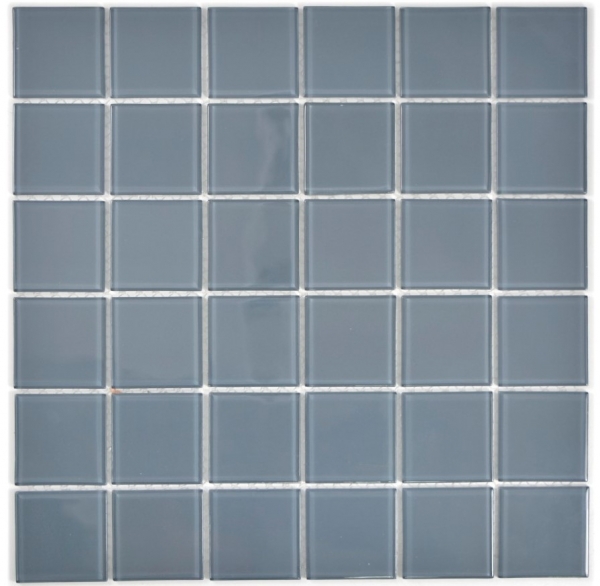 Carreau de mosaïque Translucide Mosaïque de verre Crystal gris SALLE DE BAIN WC CUISINE MUR MOS69-0202_f | 10 Tapis de mosaïque