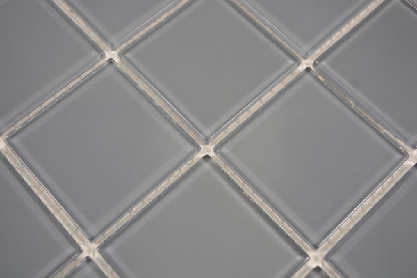 Carreau de mosaïque Translucide Mosaïque de verre Crystal gris SALLE DE BAIN WC CUISINE MUR MOS69-0202_f | 10 Tapis de mosaïque