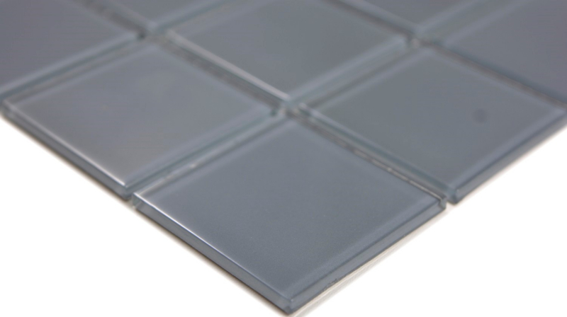 Carreau de mosaïque Translucide Mosaïque de verre Crystal gris SALLE DE BAIN WC CUISINE MUR MOS69-0202_f | 10 Tapis de mosaïque
