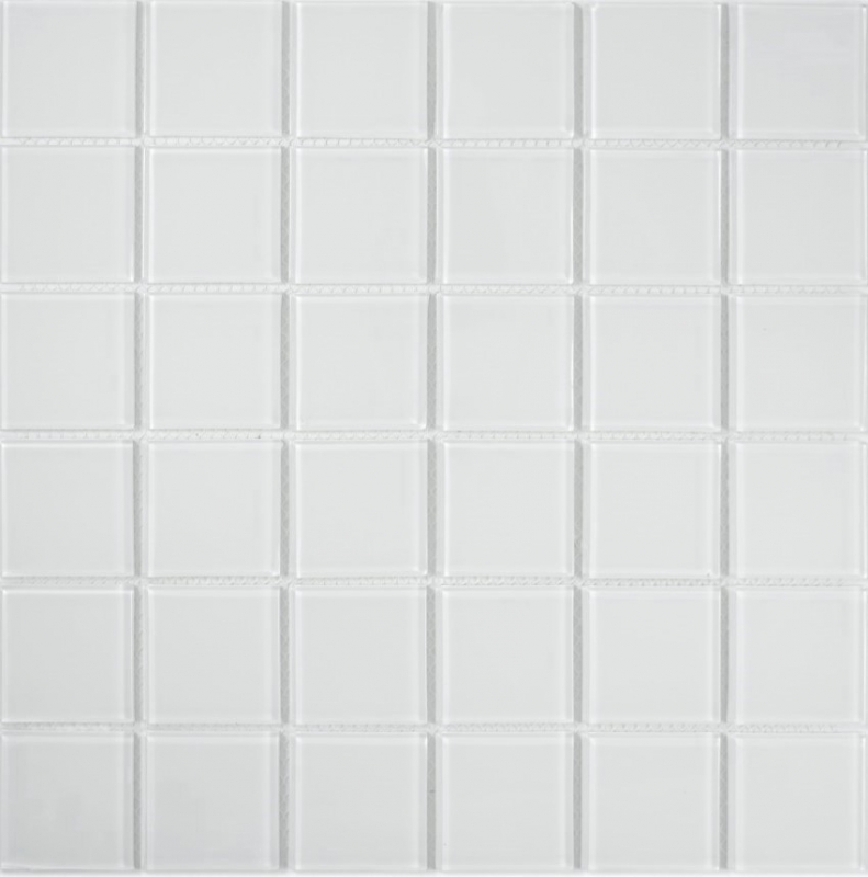 Motif manuel Carreau de mosaïque de verre translucide Crystal super blanc SALLE DE BAINS WC CUISINE MUR MOS69-0101_m