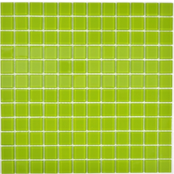 Carreau de mosaïque Mosaïque de verre jaune vert Mosaïque de piscine MOS63-0507