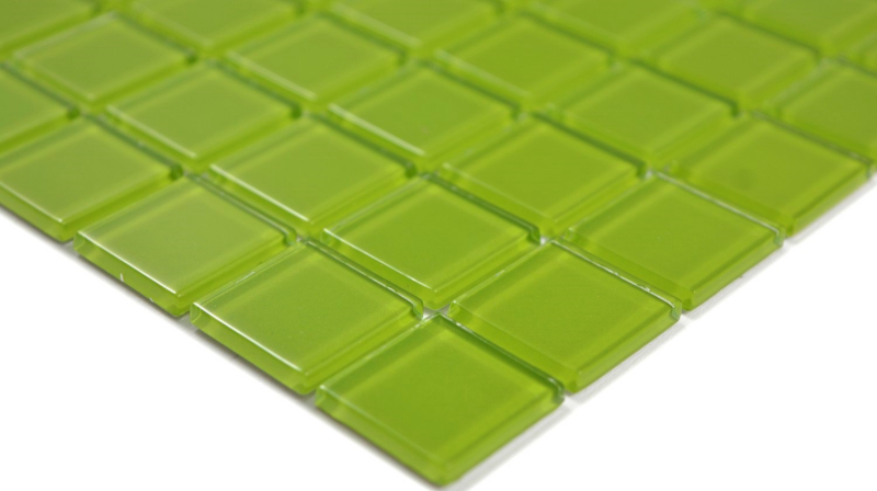 Carreau de mosaïque Mosaïque de verre jaune vert Mosaïque de piscine MOS63-0507