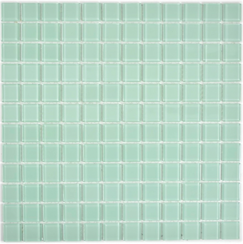 Motif manuel Carreau de mosaïque de verre translucide Crystal vert clair BAD WC cuisine MUR MOS63-0107_m