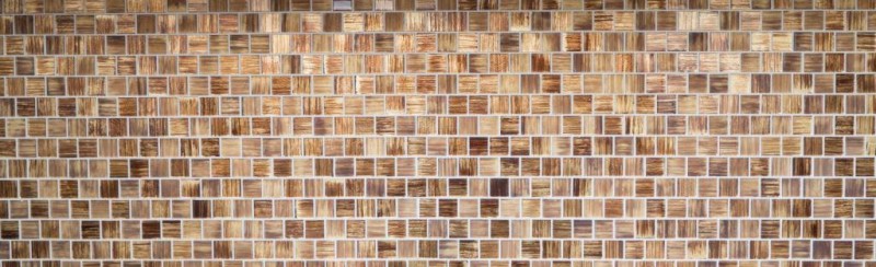 Mosaïque Carreau de verre Mosaïque de verre Crystal verre laiteux brun clair mat givré MOS78-CF85