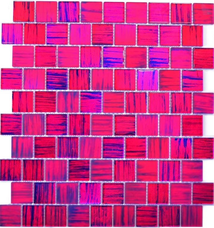 Mosaïque Carreau de verre Mosaïque de verre Crystal verre laiteux rose clair mat givré MOS78-CF87