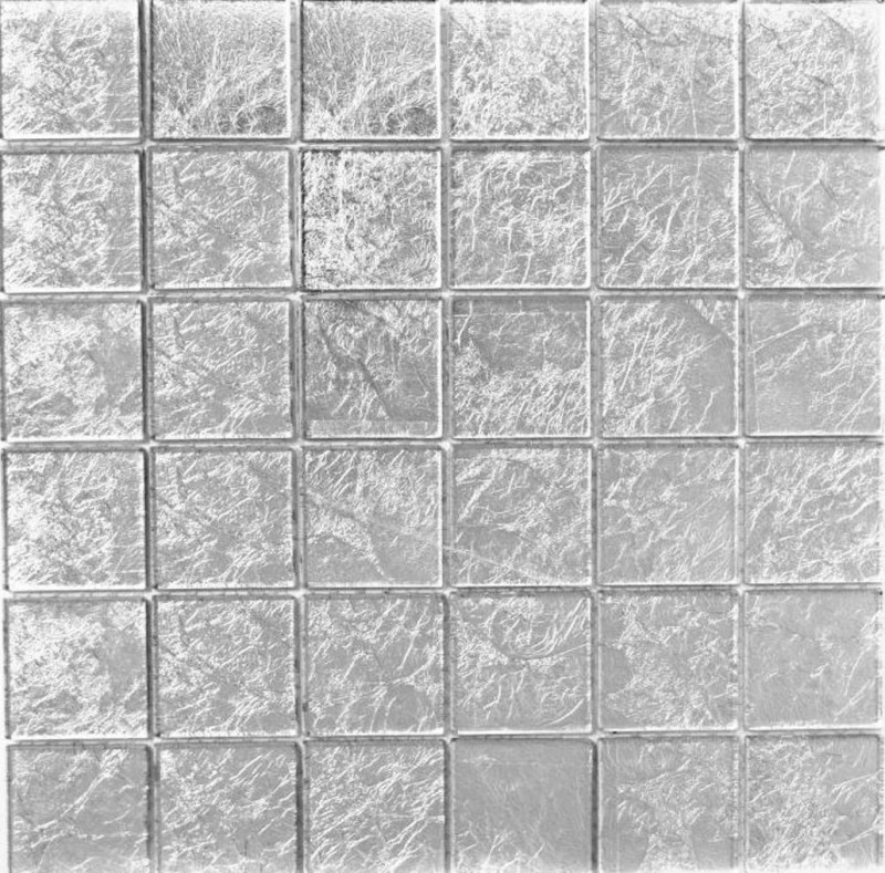 Motif manuel Carreau de mosaïque de verre translucide Crystal argent structure BAD WC cuisine MUR MOS68-4SB21_m