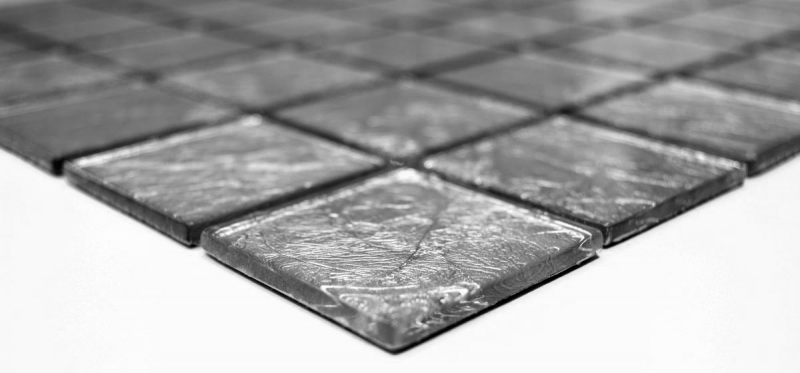 Motif manuel Carreau de mosaïque de verre translucide Crystal argent structure BAD WC cuisine MUR MOS68-4SB21_m