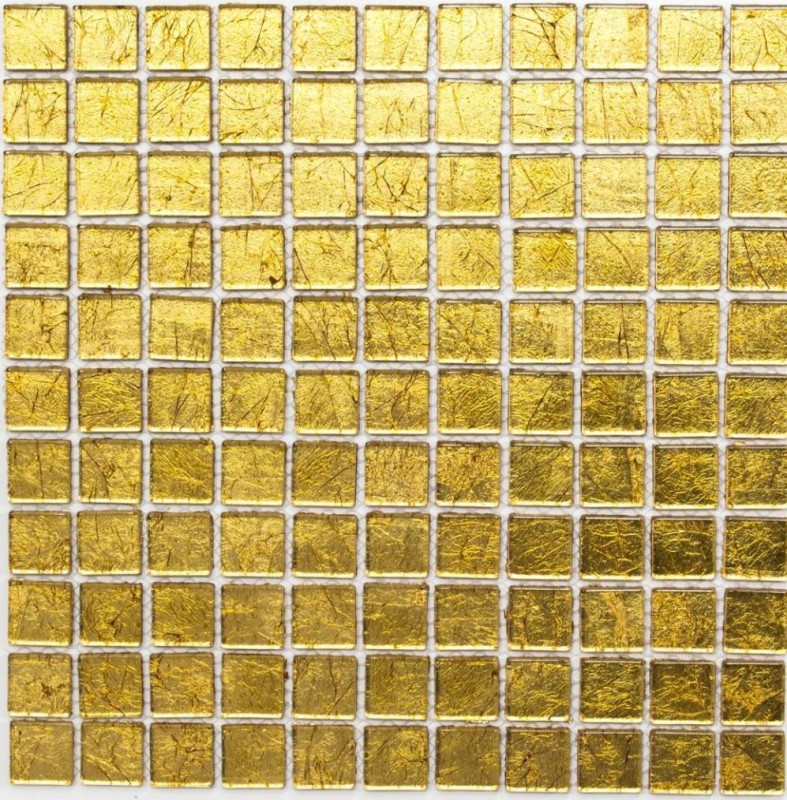 Motif manuel Carreau de mosaïque de verre translucide Crystal or structure MOS120-0742_m
