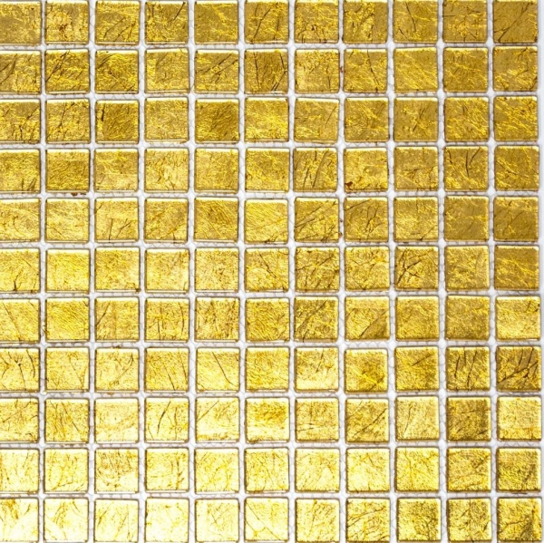 Mosaïque de verre or Carreau de mosaïque structure Carrelage cuisine Paroi de douche MOS120-0782